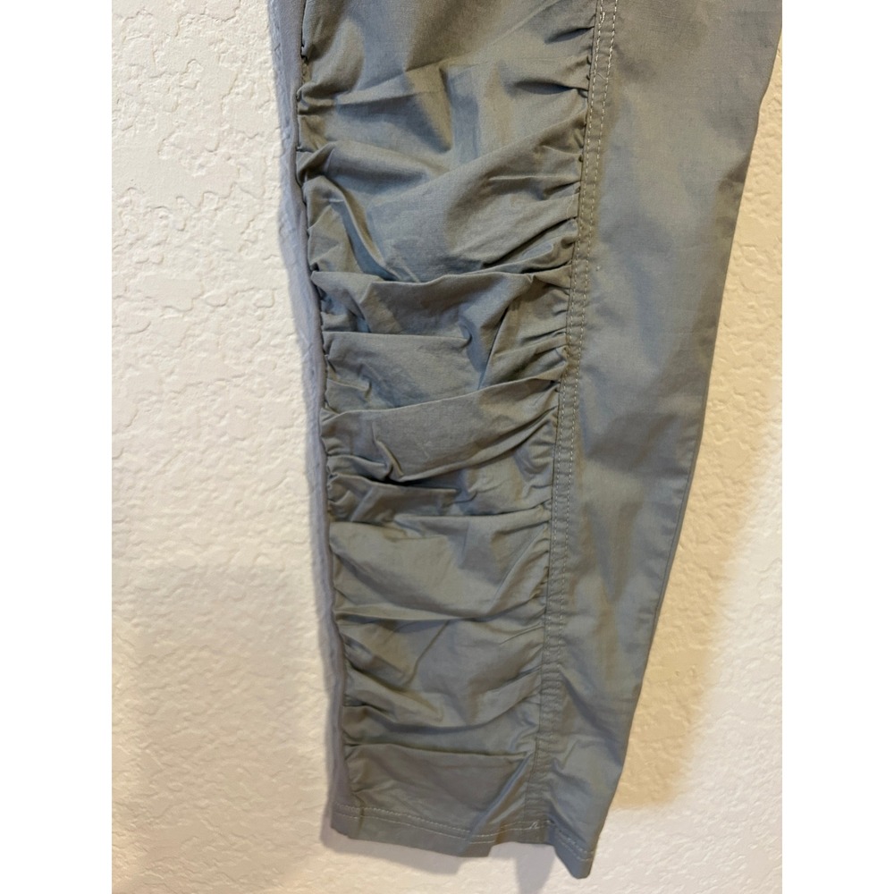 Wearables XCVI High Rise Jetter Crop Ruched Leggings Pant XL Olive Stretch NWT - Picture 3 of 9